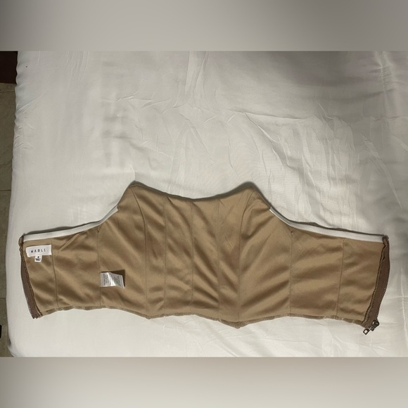 Urban Outfitters Mable Corset Bustier Tan/Gold Top. Size Small - Picture 5 of 7